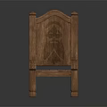 Traditional Wooden Leisure Chair with Carved Backrest Armrest and Solid Wood Design