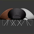 Modern Accent Chairs With Curved Design Red White Black Upholstery And Metal Legs