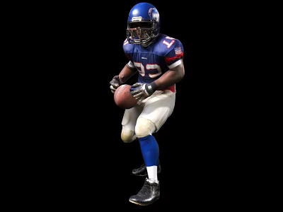 Rugby players American football 3d model