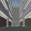 Modern Hall Building Foyer 3d model