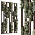 Stylish Indoor Green Plant Wall With Wooden Frame And Diverse Plants
