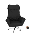 Black And Brown Leather Office Chairs Comfortable Modern Design With Wheels And Stable Base