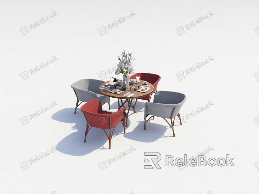 Modern Outdoor Table and Chair Outdoor Table and Chair Combination model