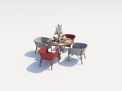 Modern Outdoor Table and Chair Outdoor Table and Chair Combination model