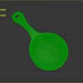 Ancient Bronze Spoon With Ornate Carved Patterns And Curved Handle Design