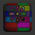 Colorful Cylindrical Household Storage Container With Flower Pattern And Multicolored Blocks