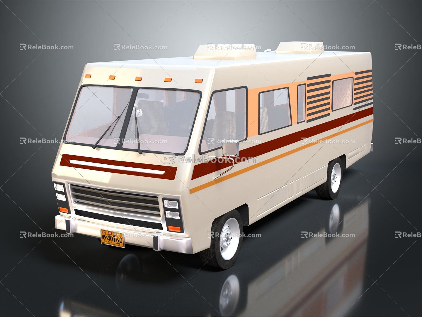 Hyundai Bus School Bus Van Box Car Bus Bus 3d model