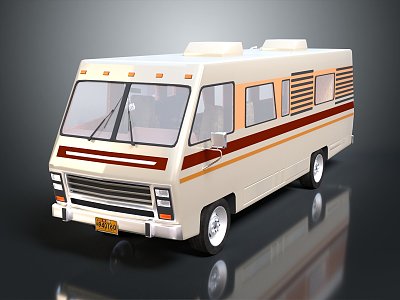 Hyundai Bus School Bus Van Box Car Bus 3d model