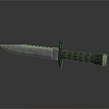 Tactical Military Dagger With Sharp Serrated Blade And Black Handle Grip