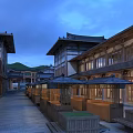 Ancient Architecture With Traditional Black Tiled Roofs Wooden Structures And Symmetrical Courtyard Layout