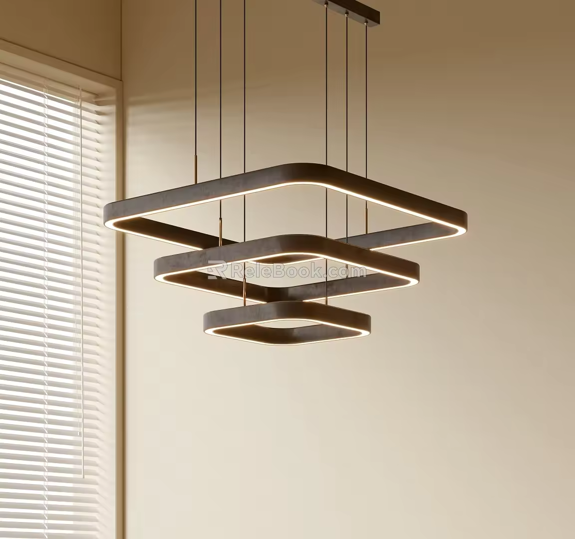 Modern Minimalist Chandelier Nordic Style Chandelier Mediterranean Style Chandelier Study Lamp Combination Dining Room Lamp 3d model
