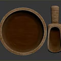 Wooden Bowl and Spoon Set as Practical Household Kitchen Supplies