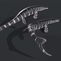 Prehistoric Aquatic Ichthyosaurus With Striped Body Long Snout And Sharp Teeth