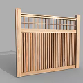 Wooden Building Exterior Wall With Traditional Lattice Design And Vertical Slats