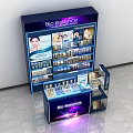 Bio Essence Cosmetic Display Shelves With Modern Design And Illuminated Product Showcase