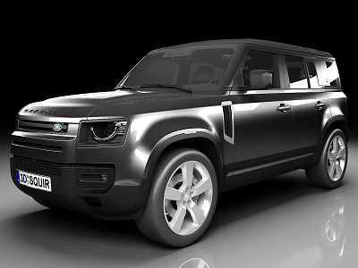 Black Modern SUV With Bold Grille Strong Body Lines And Large Alloy Wheels 3d model