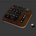 Wireless Numeric Keypad With Wooden Base Black Keys And USB Receiver