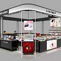 Modern Beauty Cosmetics Store Interior With Glass Display Counters And Product Shelves