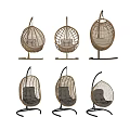 Wicker Hanging Chairs With Comfortable Cushions And Various Designs For Indoor Use