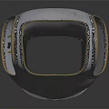 Shiny Medieval Armor Breastplate With Metallic Surface And Golden Ornament