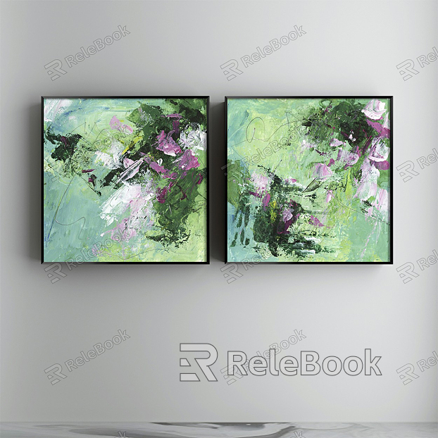 Modern abstract painting simple green living room abstract decorative painting model