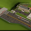 Modern Expressway Toll Station Road Facilities With Complete Supporting Office Buildings And Smooth Traffic Lanes