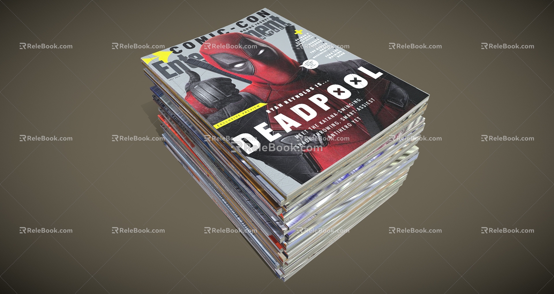 Magazines A Group of Fashion Magazines Magazines Foreign Magazines Books and Periodicals Low Face Number Low Model Simple Model Game Sub-era Film and Television Level Super Realism 3d model