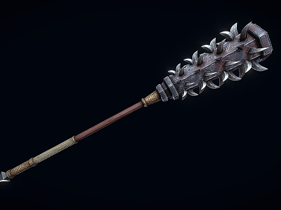 mace mallet iron hammer iron rod iron hammer weapon model