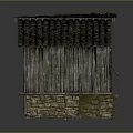 Traditional Wooden Rural House With Tiled Roof Stone Walls And Wooden Windows