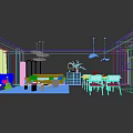 Middle Ancient Style Guest Restaurant 3d model