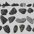 Modern Landscape Stone Art Stone Sketch Courtyard Stone 3d model