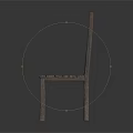 Rustic Wooden Chair With Vertical Slat Backrest For Home Furniture Decor