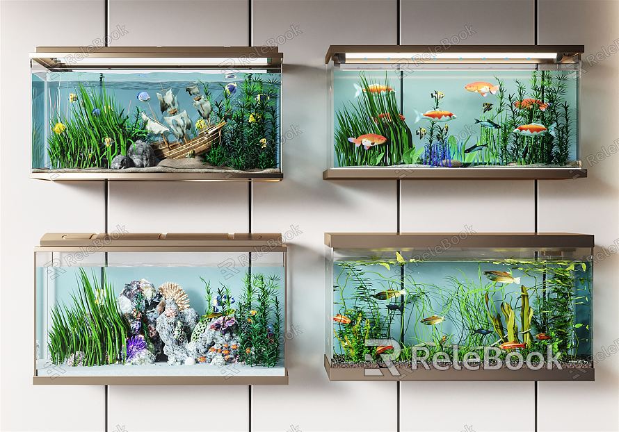 modern fish tank glass fish tank model