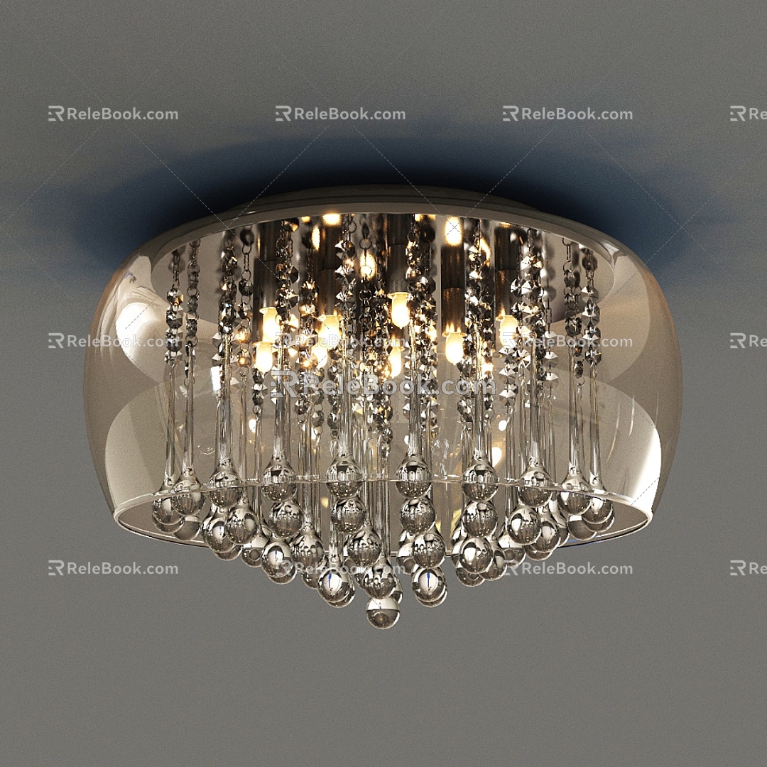 Jane Europe glass round ceiling lamp 3d model