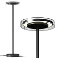 Modern Metal Floor Lamp With Round Shade And Sleek Stand Design