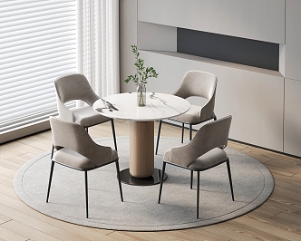 Modern leisure table and chair negotiation table and chair 3d model