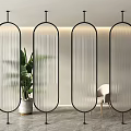 partition glass partition glass screen changhong glass partition screen partition 3d model