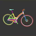 Modern Red And White Bicycle With Sleek Frame And Reflective Wheels Design