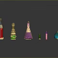 Unique Colorful Decorative Glass Bottles With Various Shapes For Home Decor