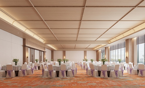 Hotel Ballroom 3d model