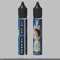 Two Blue Space Themed E Liquid Bottles With Planet Graphic And 50ml Capacity 3d model