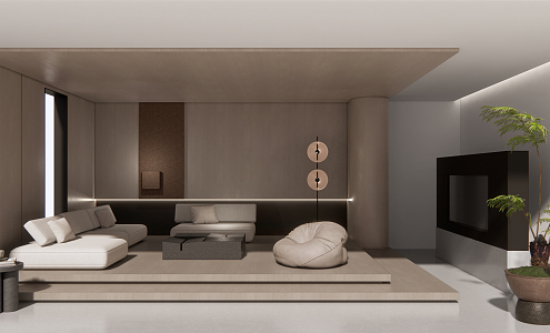 modern living room 3d model