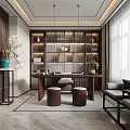 New Chinese Style Study 3d model