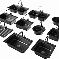 Black Kitchen Sinks With Various Designs Including Single Double Bowls And Draining Boards