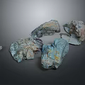 Natural Stone Pieces With Colorful Patterns Irregular Shapes And Textured Surfaces For Interior Decoration
