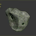 Natural Textured Wood And Stone Decorative Sculpture With Irregular Shape And Holes