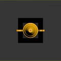 Golden Trophy With Star Shaped Top Two Handles And Black Base As Decorative Household Item