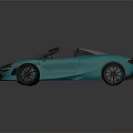 Turquoise Convertible Sports Car With Sleek Modern Design And Black Wheels
