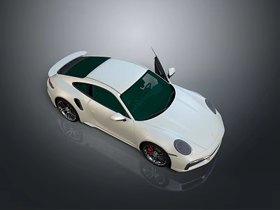 White Sports Car Featuring Sleek Aerodynamic Design And Black Alloy Wheels 3d model