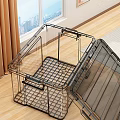 Transparent Plastic Storage Box With Black Frame And Grid Bottom For Indoor Storage Use